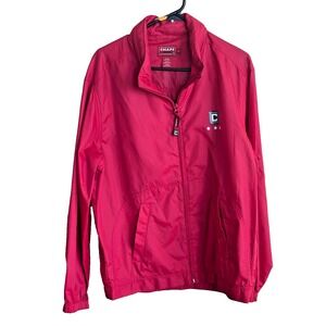 Chaps Denim Lightweight Windbreaker Red Size Medium True American Brand C Logo